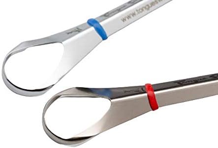 Tongue Sweeper Model P Medical Grade, Dishwasher Safe, Stainless Steel Tongue Cleaner, Reduce Bad Breath and Improve Taste, Preferred by Leading Dental Schools for Oral Hygiene, (1 Count)