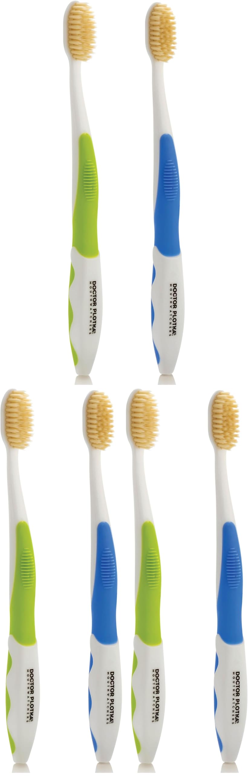 MOUTHWATCHERS Soft Flossing Manual Toothbrush, Adults, Pack of 2, Assorted