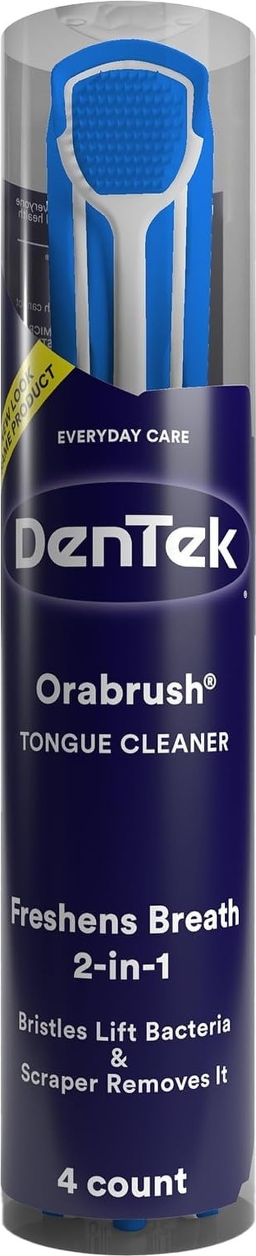 DenTek Orabrush Tongue Scraper, Gentle Tongue Cleaner Brush, 2ct