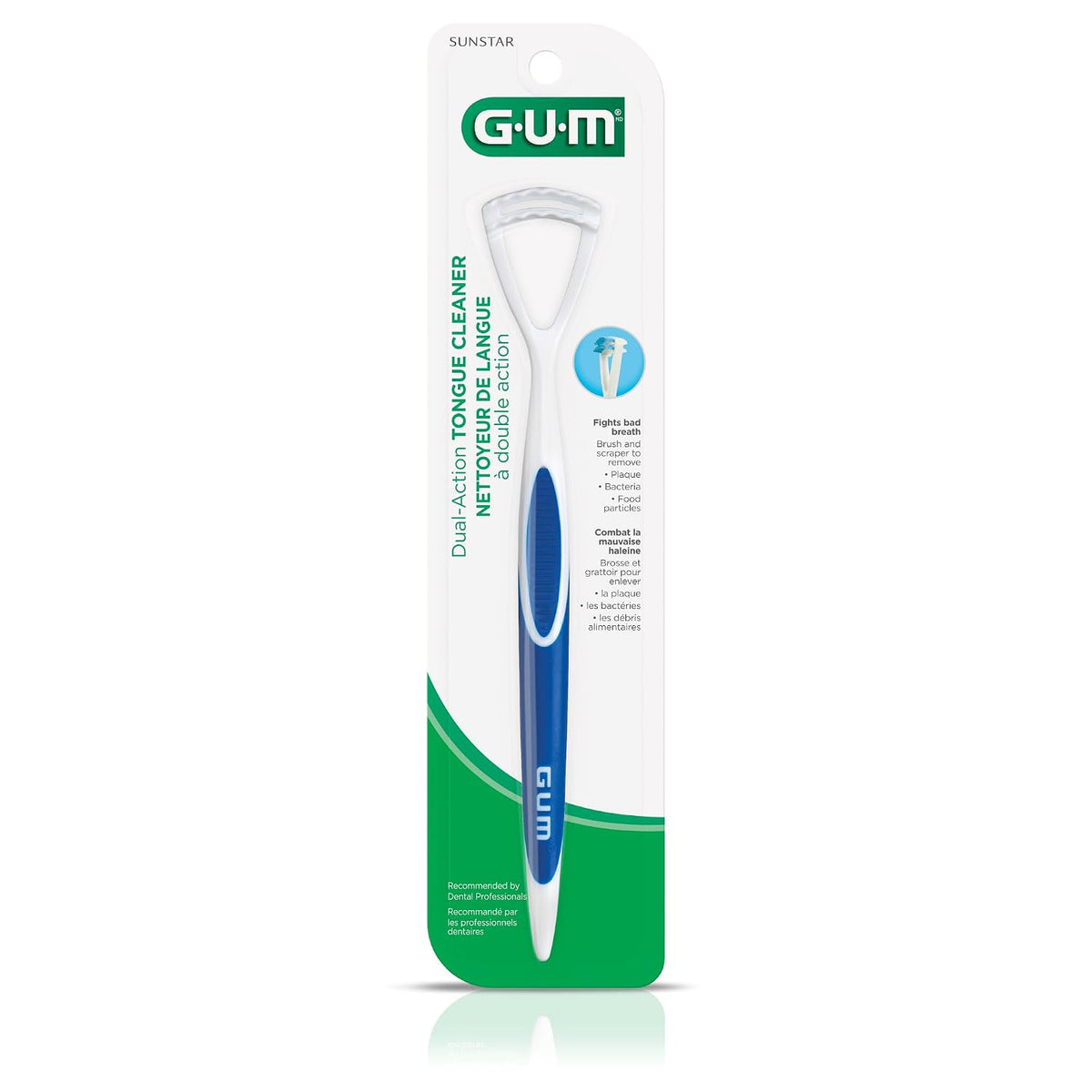 GUM Tongue Cleaner with Tongue Scraper, 1 Count (6 Pack)