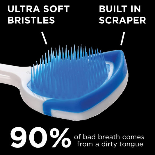 DenTek Orabrush Tongue Scraper, Gentle Tongue Cleaner Brush, 2ct