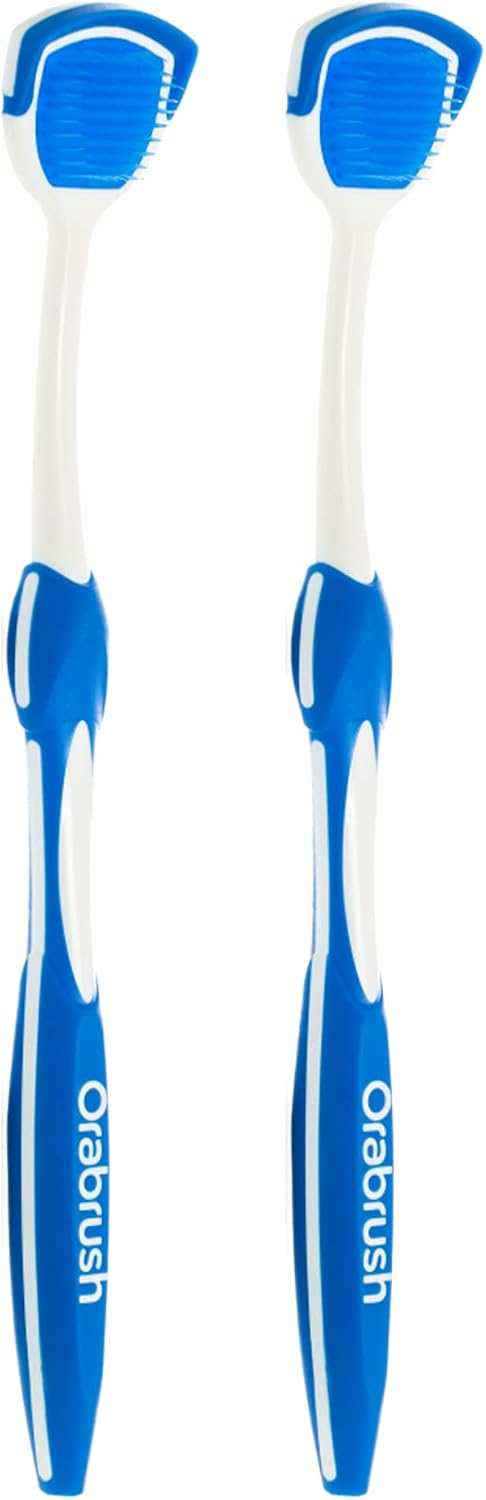 DenTek Orabrush Tongue Scraper, Gentle Tongue Cleaner Brush, 2ct