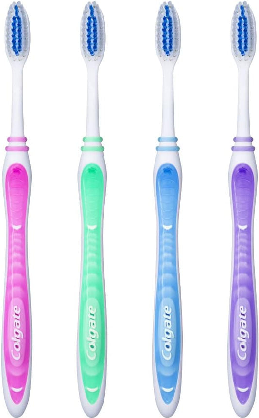 Colgate Wave Gum Comfort Toothbrush, Ultra Soft Compact Head, Colors Vary, 4-pack