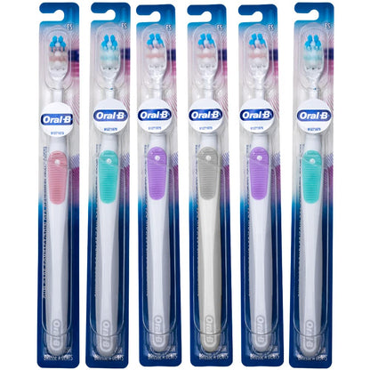 Oral-B Gum Care Extra Soft Toothbrush for Sensitive Teeth and Gums, Compact Small Head, (Colors Vary) - Pack of 3