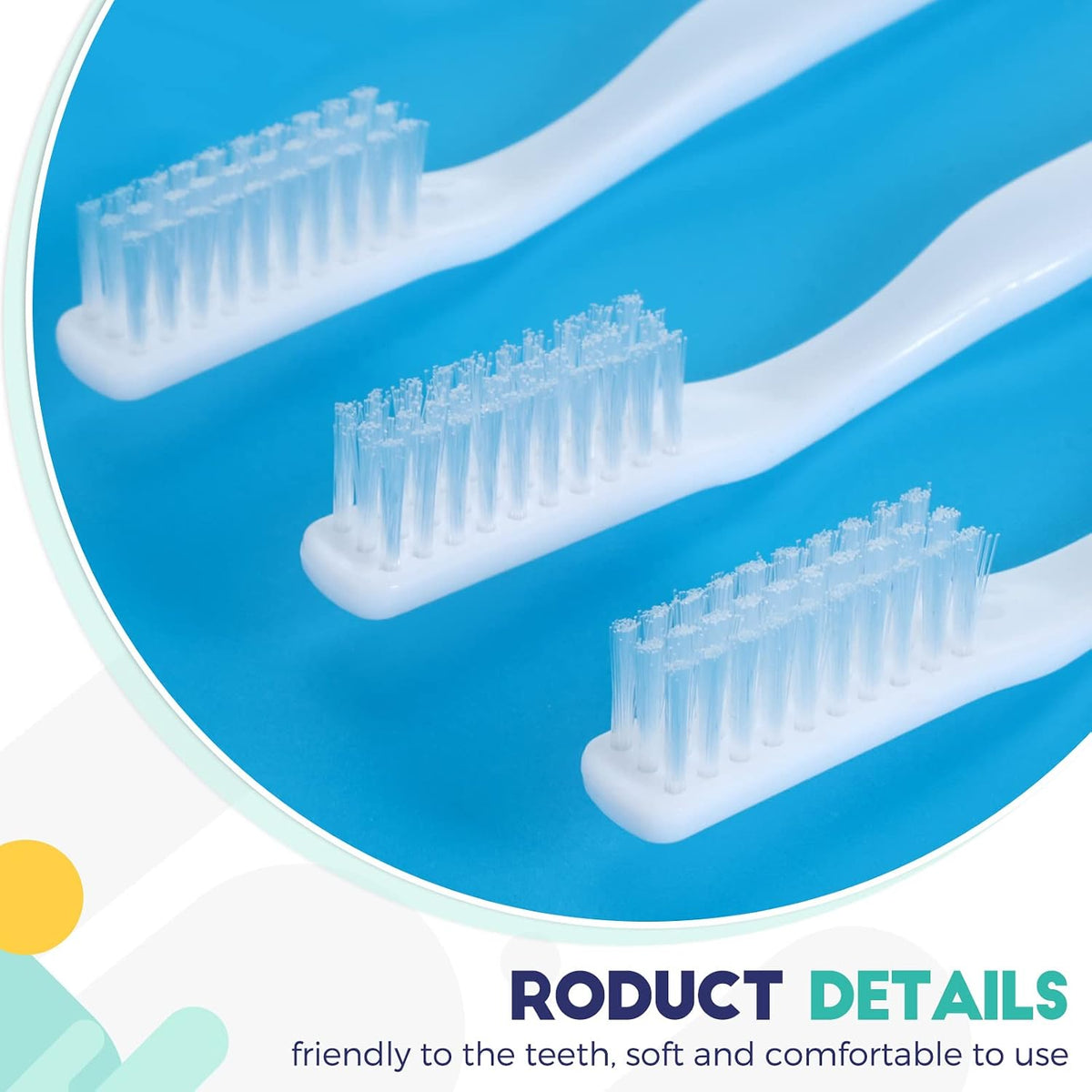 Chengu 200 Pcs Individually Wrapped Bulk Toothbrush, Disposable Toothbrush