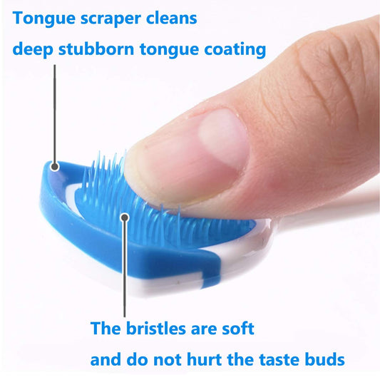 Tongue Brush, Tongue Scraper, Tongue Cleaner, Tongue Scraper Brush, Tongue Cleaner Brush, Tongue Brushes Helps Fight Bad Breath, 3 Tongue Scrapers, 3 Pack (Blue & Orange & Red)