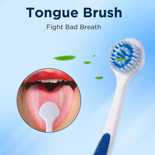 6 Pack Tongue Brush, Tongue Cleaner for Adults & Kids, Tongue Scraper Brush