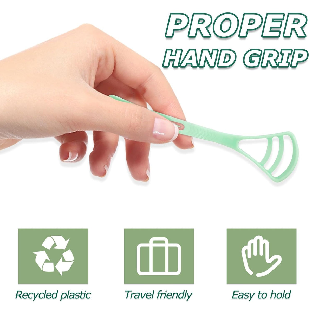 100 Counts Disposable Tongue Scraper with Dental Picks
