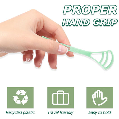 100 Counts Disposable Tongue Scraper with Dental Picks