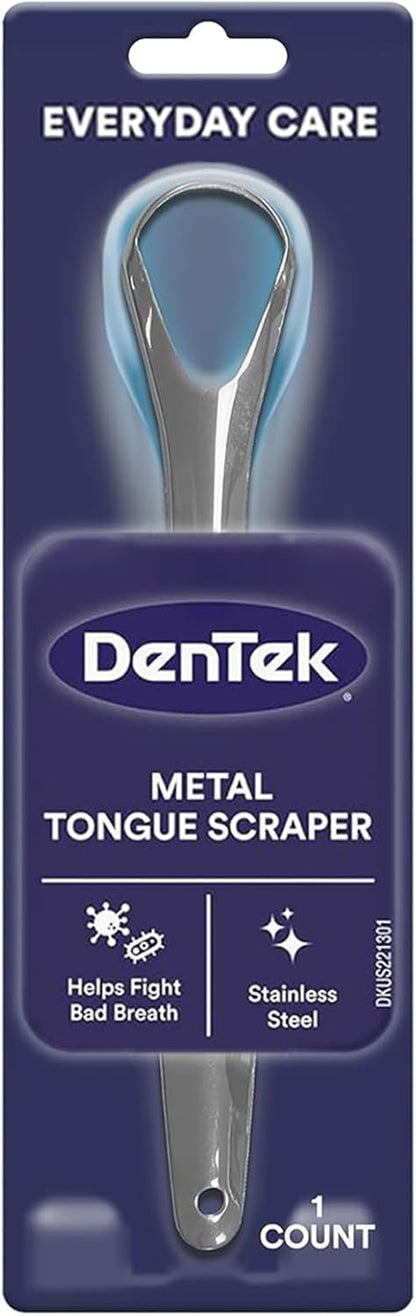 DenTek Metal Tongue Scraper for Better Oral Health, 1 Count