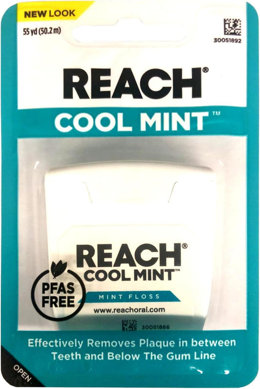 REACH Dental Floss, Cool Mint, 6 Count
