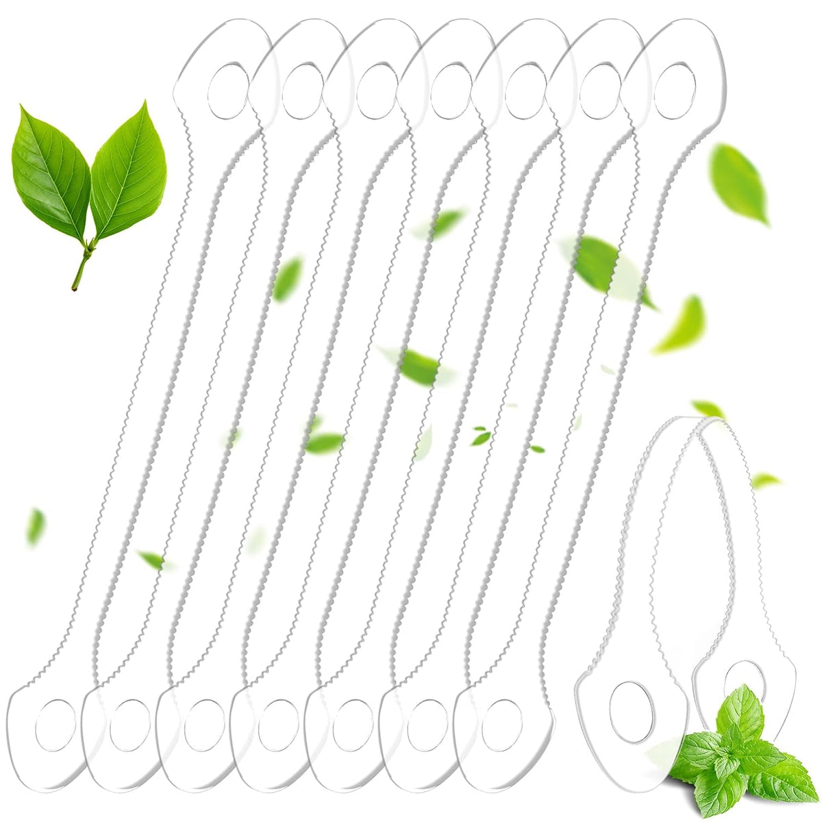 25 Count Disposable Tongue Scraper, Plastic Tongue Cleaner for Adults Kids