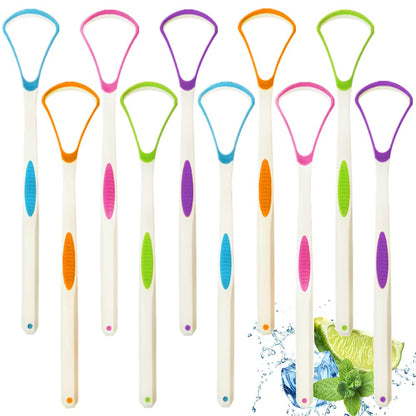 Tongue Scraper Cleaner 100% BPA Free Tongue Scrapers with Travel Handy Case for Adults & Kids, Healthy Oral Care, Easy to Use, Help Fight Bad Breath (6 PACK)