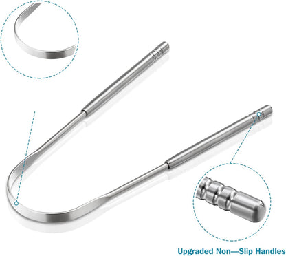 3 PCS Metal Tongue Scraper, Tongue Scrapers for Adults, Stainless Steel Tounge Scrappers, Tounge Scraper, Portable Tongue Scrappers YLYL
