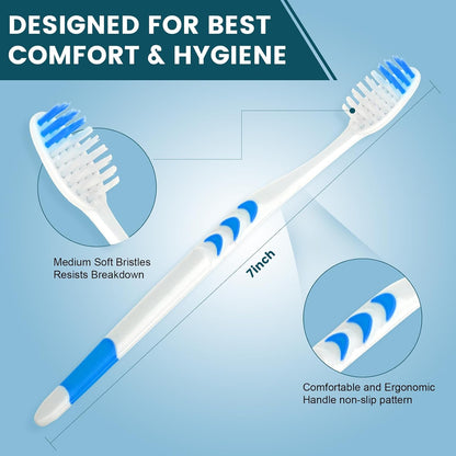 600 PCS Premium Individually Wrapped Bulk Toothbrush, Disposable Toothbrush