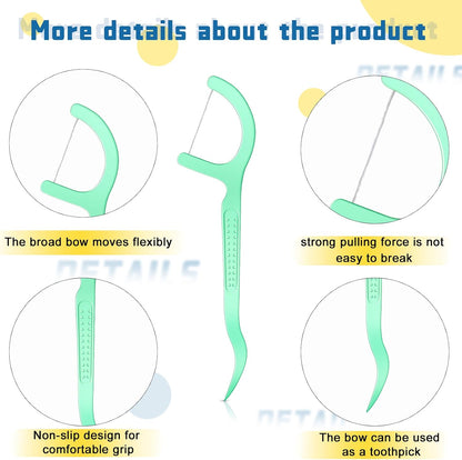 Maxdot 1000 Count Fresh Mint Flavor Dental Flosses Picks Bulk High Toughness Dental Floss Tooth Picks Flossing System for Adults Family Travel Tight Spaces Teeth Cleaning