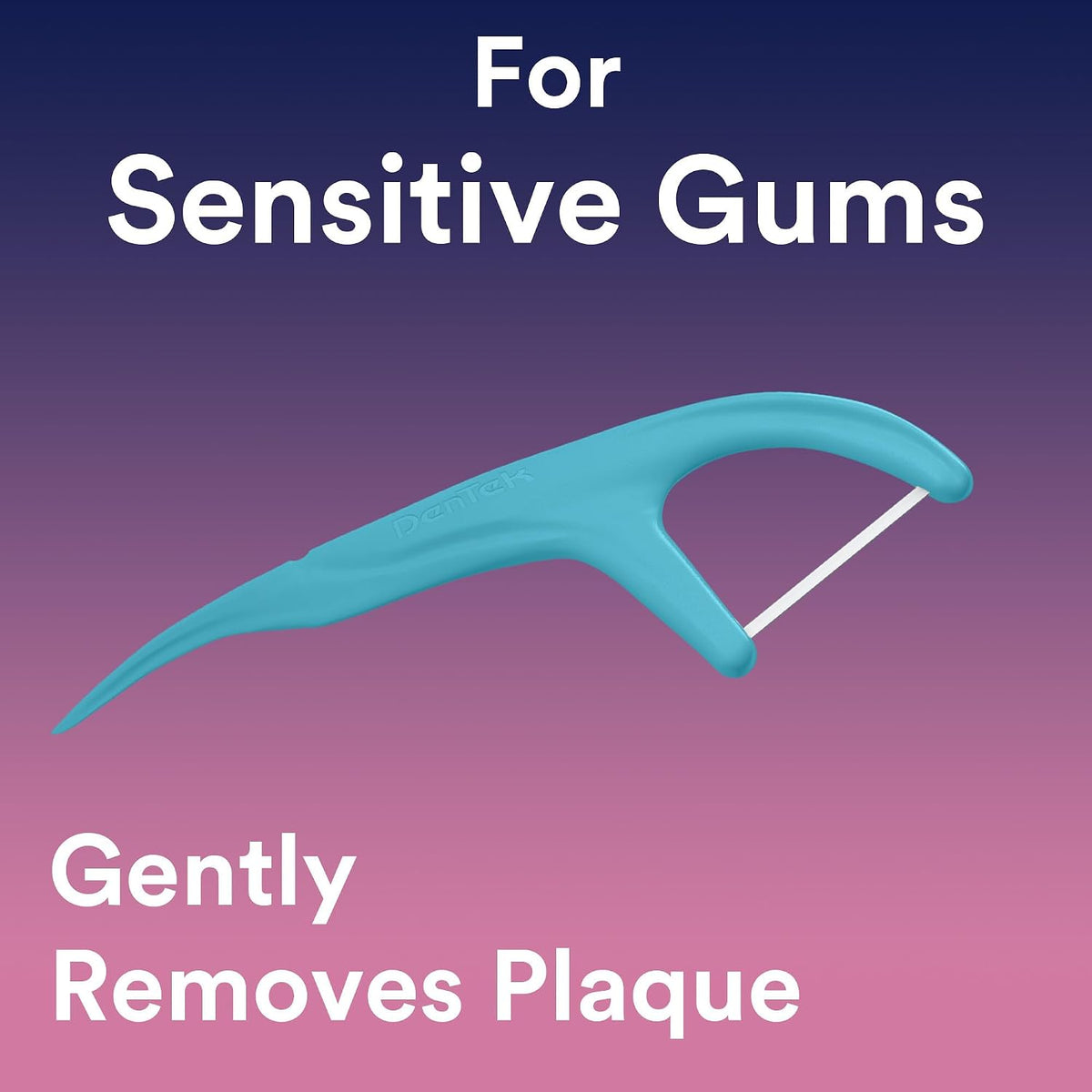 DenTek Comfort Clean Sensitive Gums Floss Picks, Soft & Silky Ribbon, 150 Count, 6 Pack (Blue)