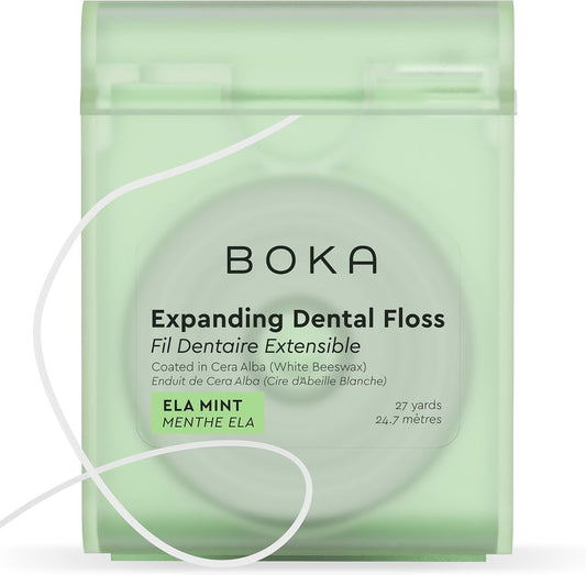Boka Ela Mint Expanding Waxed Dental Floss - 27 Yds (1 Pack)