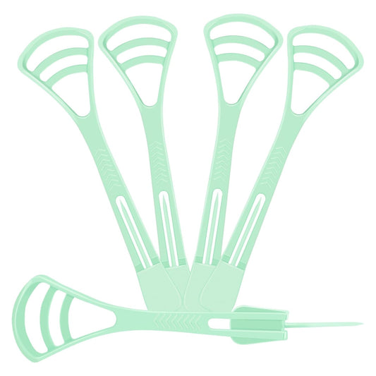 100 Counts Disposable Tongue Scraper with Dental Picks