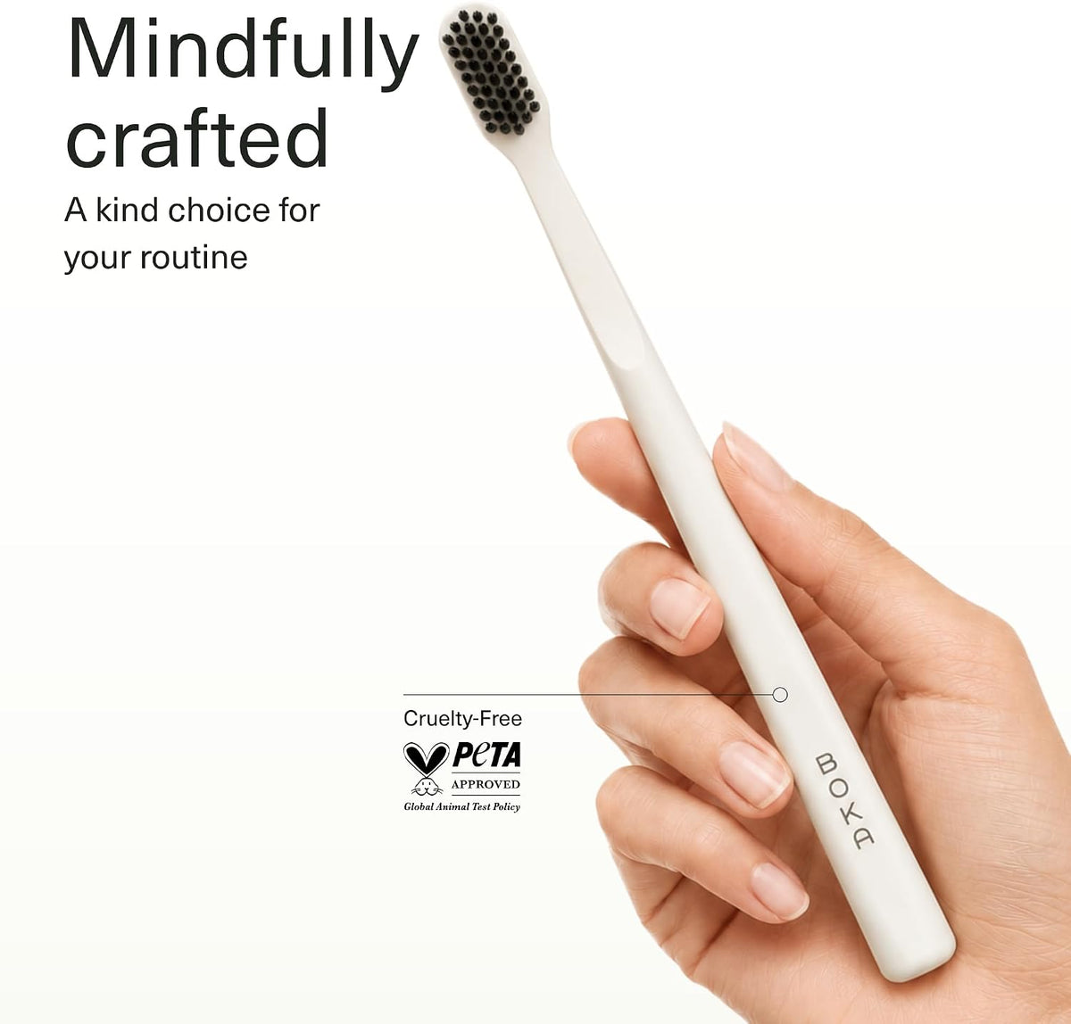 Boka Classic Soft Bristle Manual Toothbrush - Activated Charcoal
