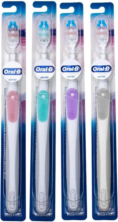 Oral-B Gum Care Extra Soft Toothbrush for Sensitive Teeth and Gums, Compact Small Head, (Colors Vary) - Pack of 3