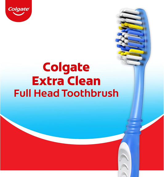 Colgate Extra Clean Adult Toothbrushes, Soft, Value 6 Pack