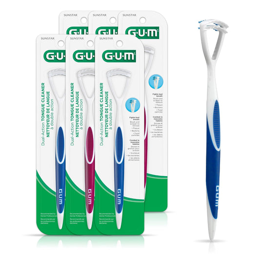 GUM Tongue Cleaner with Tongue Scraper, 1 Count (6 Pack)