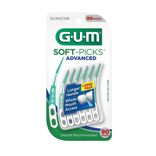 GUM Soft-Picks Advanced Interdental Picks, 90 Count (4 Pack)