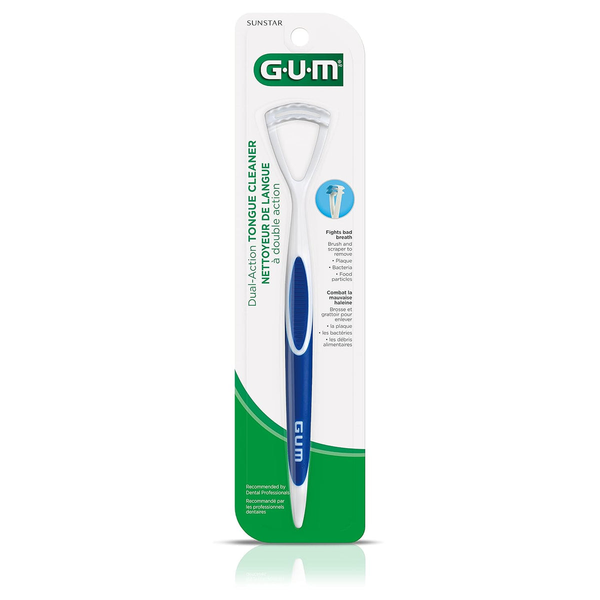 GUM Tongue Cleaner with Tongue Scraper, 1 Count (3 Pack)