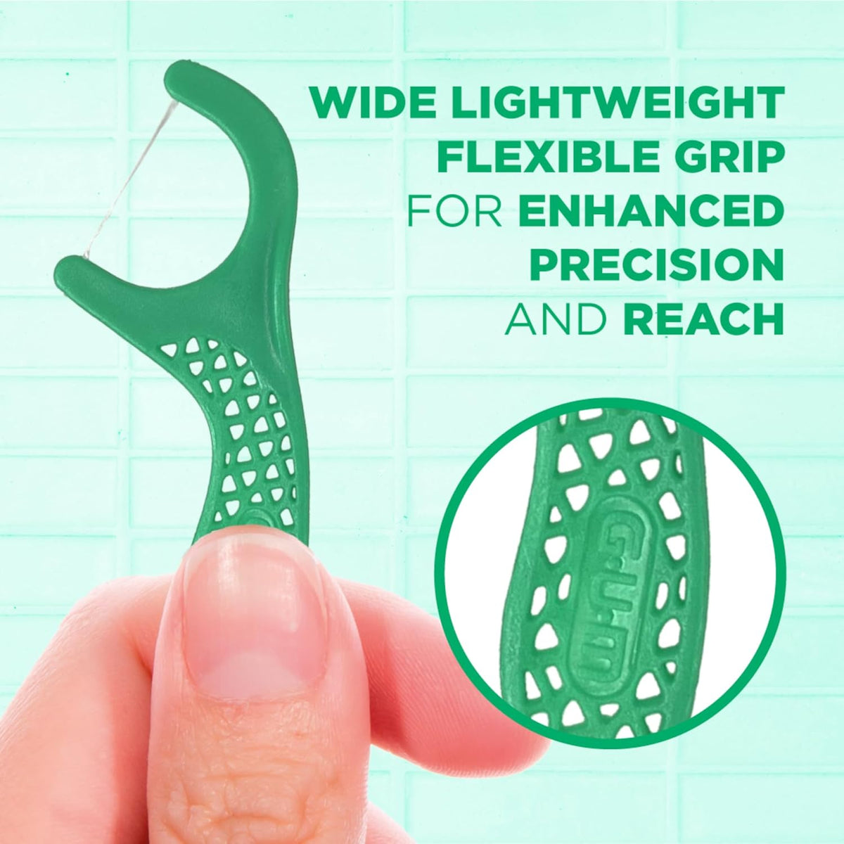 GUM Professional Clean Dental Floss Picks, Fresh Mint, 90 Count (6 Pack)