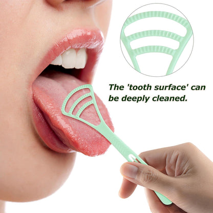 100 Counts Disposable Tongue Scraper with Dental Picks