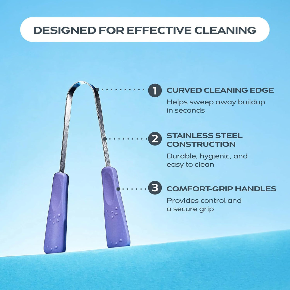 DrTung's Stainless Steel Tongue Scraper - Adults & Kids - 2 Pack