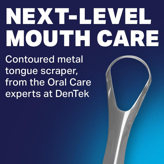 DenTek Metal Tongue Scraper for Better Oral Health, 1 Count