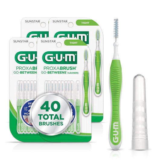 GUM Proxabrush Go-Betweens Tight Interdental Brushes, 10 Count (4 Pack)