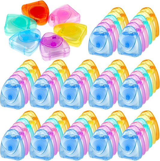 Patelai 100 Boxes Dental Floss Bulk Each 54 Yards/50 M Mint Waxed Mini Travel Size Tooth Floss Picks Pack Individually Wrapped for Adults Homeless Teeth Protection