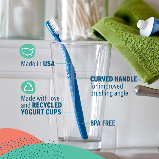 Preserve Adult Toothbrushes Ultra Soft Bristles Eco-Friendly BPA-Free 6 Ct