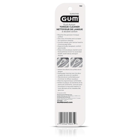 GUM Tongue Cleaner with Tongue Scraper, 1 Count (6 Pack)