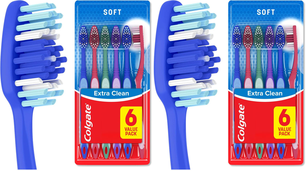 Colgate Extra Clean Soft Toothbrush, 3 Pack