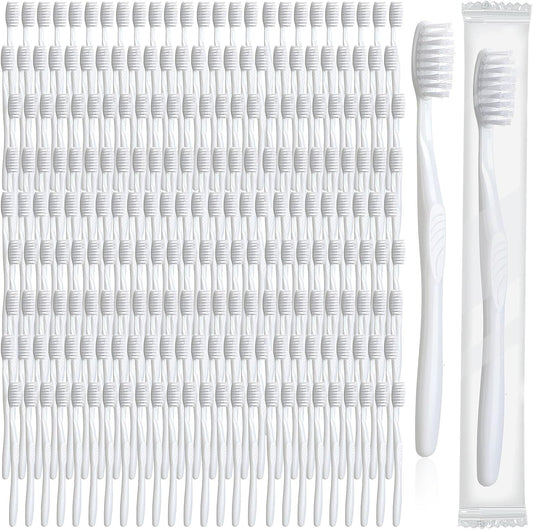 Tessco for you 1000 Pcs Disposable Toothbrushes Bulk Individually, White
