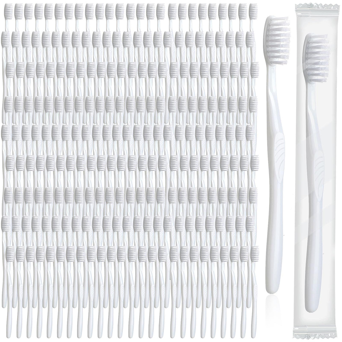 Tessco for you 1000 Pcs Disposable Toothbrushes Bulk Individually, White