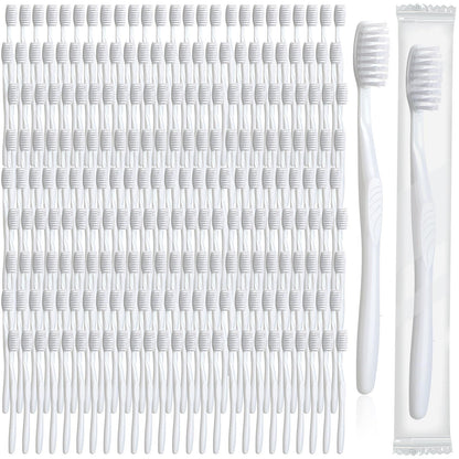Tessco for you 1000 Pcs Disposable Toothbrushes Bulk Individually, White