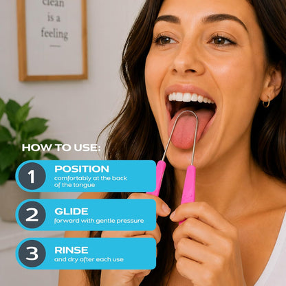 DrTung's Stainless Steel Tongue Scraper - Adults & Kids - 2 Pack