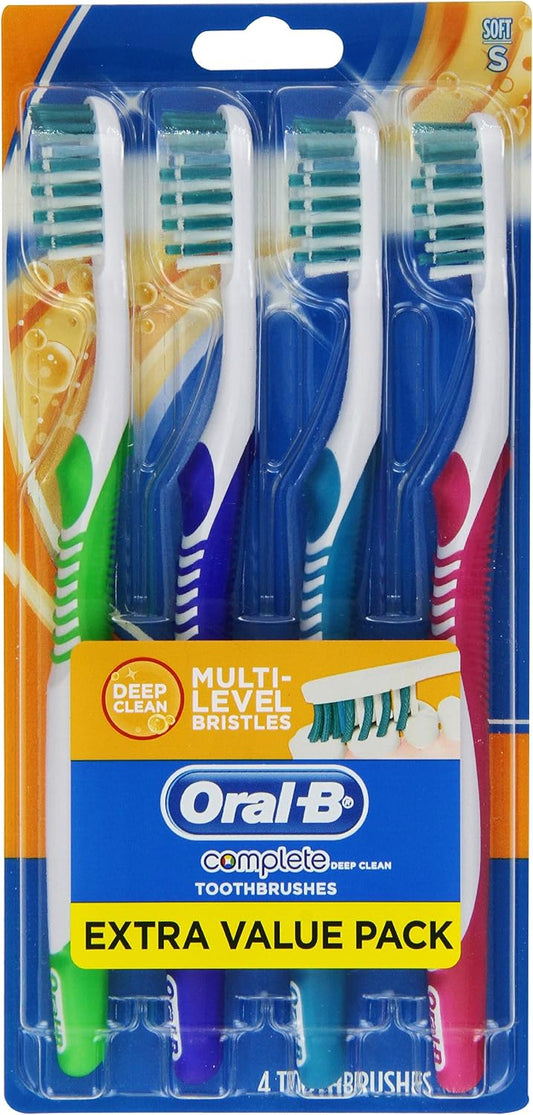 Oral-B Complete Deep Clean Soft Bristles Toothbrush 4 Count