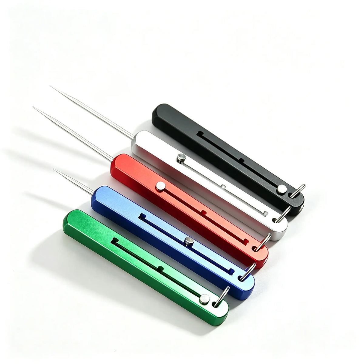 Daily Dental Floss, Stainless Steel-Aluminium Construction, Green Hand Tool Accessory for Oral Care
