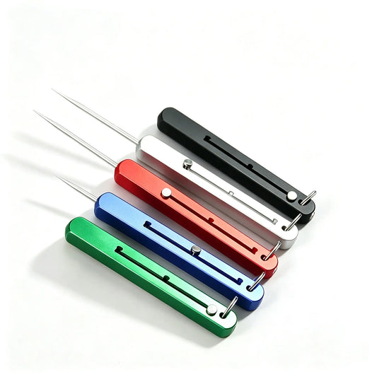 Daily Dental Floss, Stainless Steel-Aluminium Construction, Green Hand Tool Accessory for Oral Care