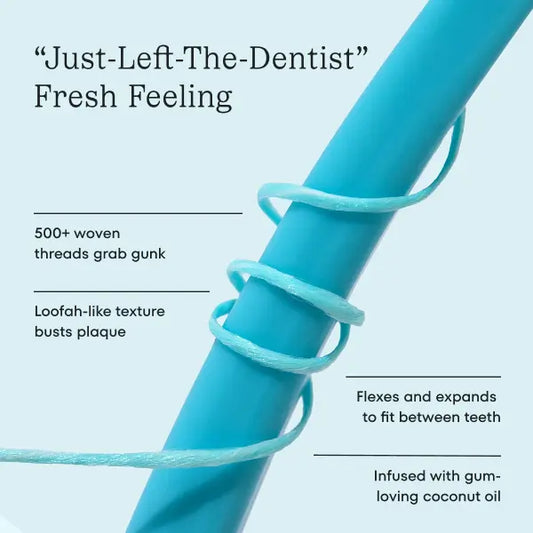 COCOLAB Cocofloss Dental Floss - Award-Winning, 500+ Woven Waxed Fibers, Coated in Coconut Oil for Freshness & Plaque Removal - 33 Yd, 2-Month Supply Oral Hygiene Kit Vegan